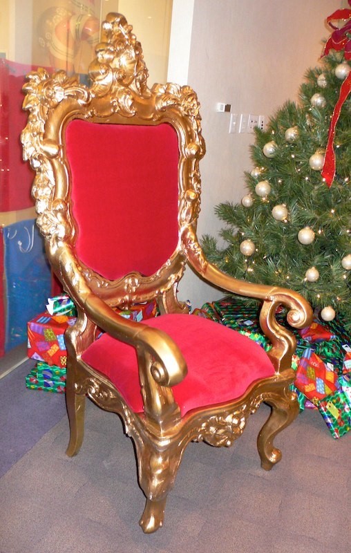 Santa Throne in red upholstery